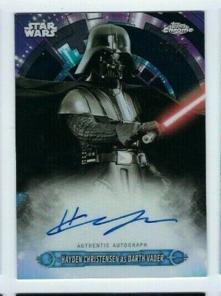 2019 Star Wars Chrome Legacy Autograph Card Hayden Christensen 09/10 Black