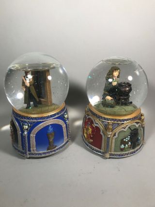 Harry Potter Musical Snow Globes Hermione And Ron Hedwigs Theme Rare
