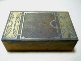 Vintage Silver Crest Bronze Cigar Humidor Box 2278