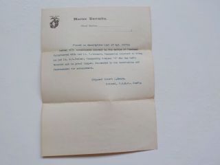 Boxer Rebellion Document 1900 Smedley D.  Butler Medal Of Honor China Marine