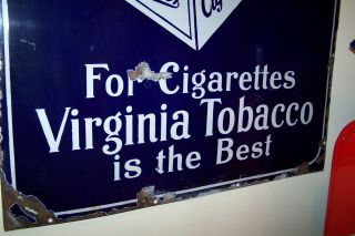 Vintage Piedmont Cigarette / Tobacco Porcelain Sign - Early 1920 ' s 4