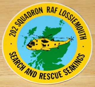 Old Raf Royal Air Force 202 Squadron Lossiemouth Westland Sea King Sar Sticker