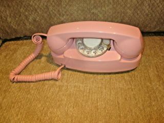 Western Electric Pink Model 702 " Princess " Rotary Dial Telephone.