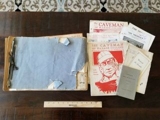 1922 Wabash College Indiana Scrapbook – Programs,  Tickets,  Ephemera – Loaded