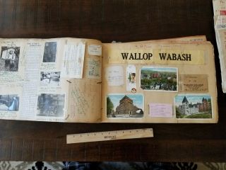 1922 Wabash College Indiana Scrapbook – Programs,  Tickets,  Ephemera – Loaded 6