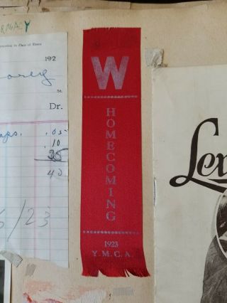 1922 Wabash College Indiana Scrapbook – Programs,  Tickets,  Ephemera – Loaded 8