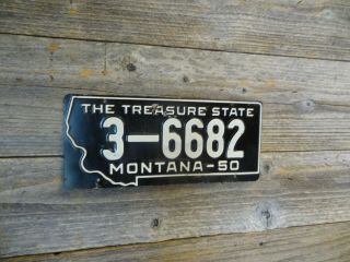 1950 Montana License Plate Prison Made License Plate All Paint