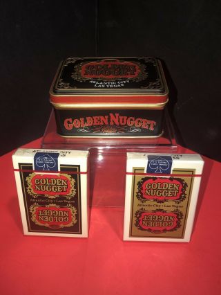 Golden Nugget Casino Playing Cards Type 6 With Tin In
