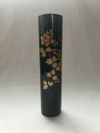 Metal Flower Arrangement Vase Kabin Ikebana Copper Black Flower Japanese Vtg Y27