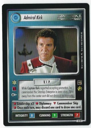 Decipher Star Trek Ccg Stccg 1e First Edition Admiral Kirk Card (never Played)