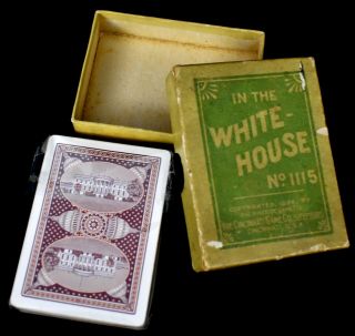 1896 In The White House 1115 Boxed Playing Cards Game Nm Cond (evans)