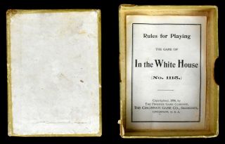 1896 In The White House 1115 Boxed Playing Cards Game NM Cond (Evans) 6