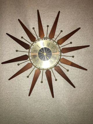 Starburst Clock // By Sears Roebuck & Co.  // Model No.  7536 // 1960s