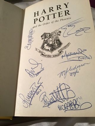 Harry Potter Order Of The Phoenix - Signed Hermione Ron Neville Malfoy Seamus Plus