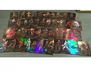 Set of Marvel Contest Of Champions Arcade Game Dave Busters All 75 Cards FOIL 3