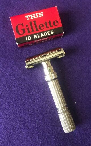 Vintage Gillette Fatboy Razor (f - 1 ‘60’) & Blades