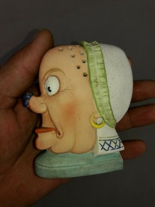 Vintage Antique German Porcelain Bisque Toothpick Matchstick Holder 5