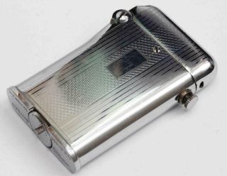 Antique Thorens Mechanical Cigarette Lighter,  Swiss,  Engine Turned