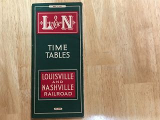 Rare Old Vintage 1917 Louisville & Nashville Railroad L & M Map R.  R.  Time Tables