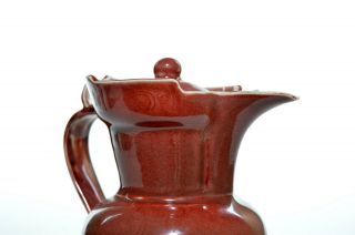 A Rare Chinese Copper - Red Porcelain Ewer 6