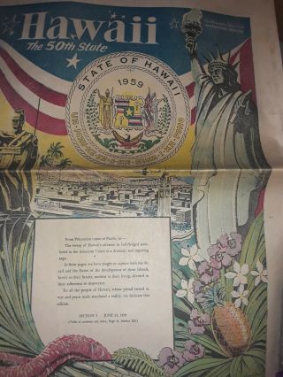 Hawaiian Newspaper On Statehood