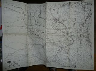 Milwaukee Road Railroad 1963 Map - Lines East Of Mobridge Sd - 22x31 "