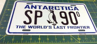 Antarctica 12x6 Metal License Plate - The Worlds Last Frontier Sp 90,  Usa Made