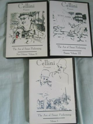 Cellini The Art Of Street Performing Magic Tricks Conjuring 3 Dvd 