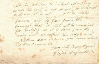 REVOLUTIONARY WAR JOSEPH WHITON OHIO WESTERN RESERVE LETTER ABOUT LAND 1816 2