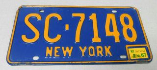 1967 York Passenger Car License Plate
