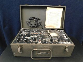 Vintage Old Antique Signal Corps Mutual Conductance Radio Television Tube Tester