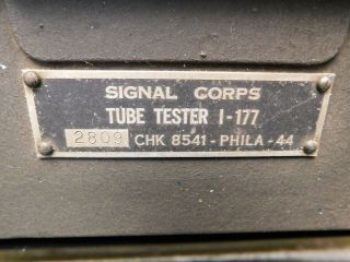 VINTAGE OLD ANTIQUE SIGNAL CORPS MUTUAL CONDUCTANCE RADIO TELEVISION TUBE TESTER 4