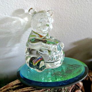 Winnie The Pooh Glass Mirror Figurine 3” Vintage Disney_winnie The Pooh Bear