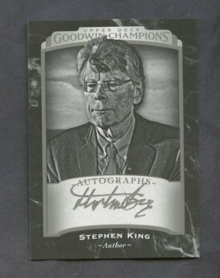 2017 Upper Deck Goodwin Champions Author Stephen King Silver Auto