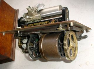 ANTIQUE THE GRAPHOPHONE TYPE A N PHONOGRAPH IN CASE 70505 PAT.  1897 N/R 9