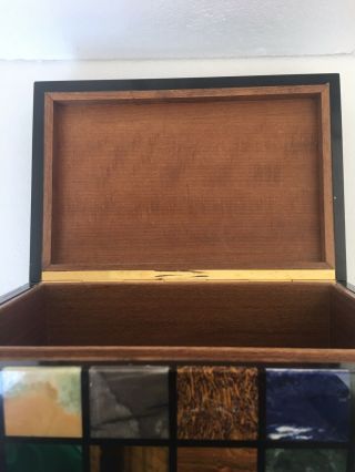 Antique Italian Pietra Dura Inlaid Cigar Box R Romanelli Florence Italy 10