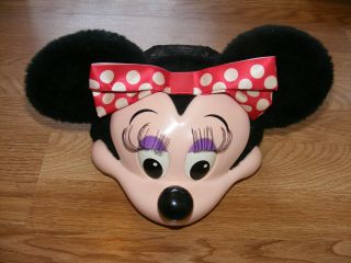 Vintage Disney Land World Hat Minnie Mouse Hat 3d 1980 