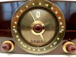 VINTAGE OLD GEM ZENITH MID CENTURY ATOMIC AM - FM ANTIQUE UNIQUE FACADE RADIO 2