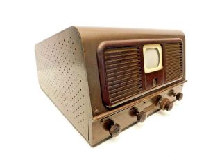 VINTAGE 1949 OLD PILOT TV RADIO 3 INCH MINIATURE MID CENTURY ANTIQUE TELEVISION 2