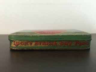 Vintage Lucky Strike pocket tobacco tin - antique - pipe - cigarette - advertising 2