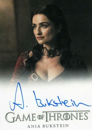 Game Of Thrones Season 7 Autograph Trading Card - Ania Bukstein As Kinvara