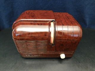 VINTAGE 1930s NEAR OLD GENERAL ELECTRIC SWIRLED MARBLED BAKELITE RADIO 4