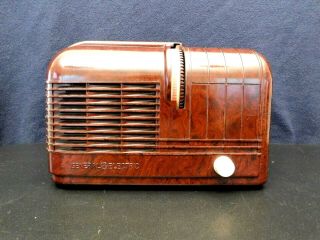VINTAGE 1930s NEAR OLD GENERAL ELECTRIC SWIRLED MARBLED BAKELITE RADIO 5
