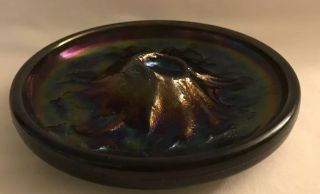 Vintage Bullseye Mount St.  Helens 1980 Volcanic Ash Glass Pin Tray (very Unique)