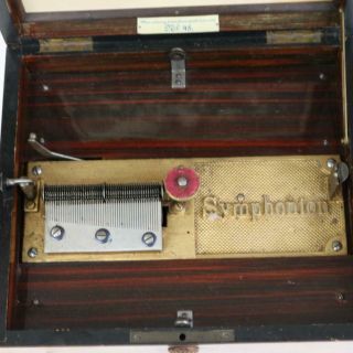 ANTIQUE SYMPHONION (Polyphon) MUSIC BOX with 13 DISCS plays great CLOCK WORK 5