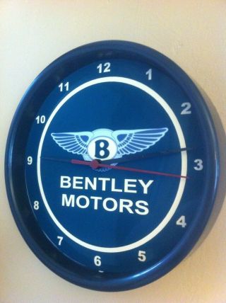 Bentley Motors Auto Garage Advertising Man Cave Wall Clock Sign