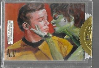 Captain Kirk 50th Anniversary Star Trek 9 - Case Incentive Sketch By Charles Hall