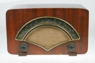 Vintage 1946 Zenith Model 8h034 Am/fm Radio Mid Century Modern 1st Fm Tabletop