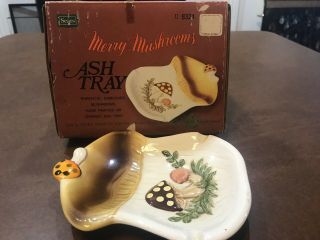 Vintage 1978 Sears Roebuck Merry Mushroom Ashtray Not Rare