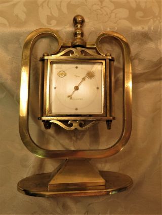 4 Sided Rotating Swiss Weather Station Vintage Solid Brass 15 Jewels Encapement
